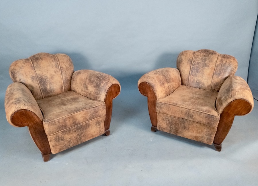 Pair Of Club Chairs -photo-6