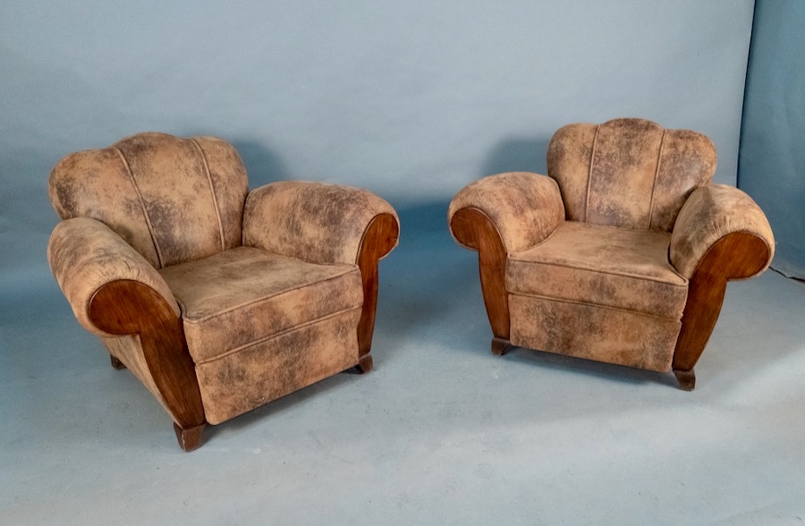 Pair Of Club Chairs 
