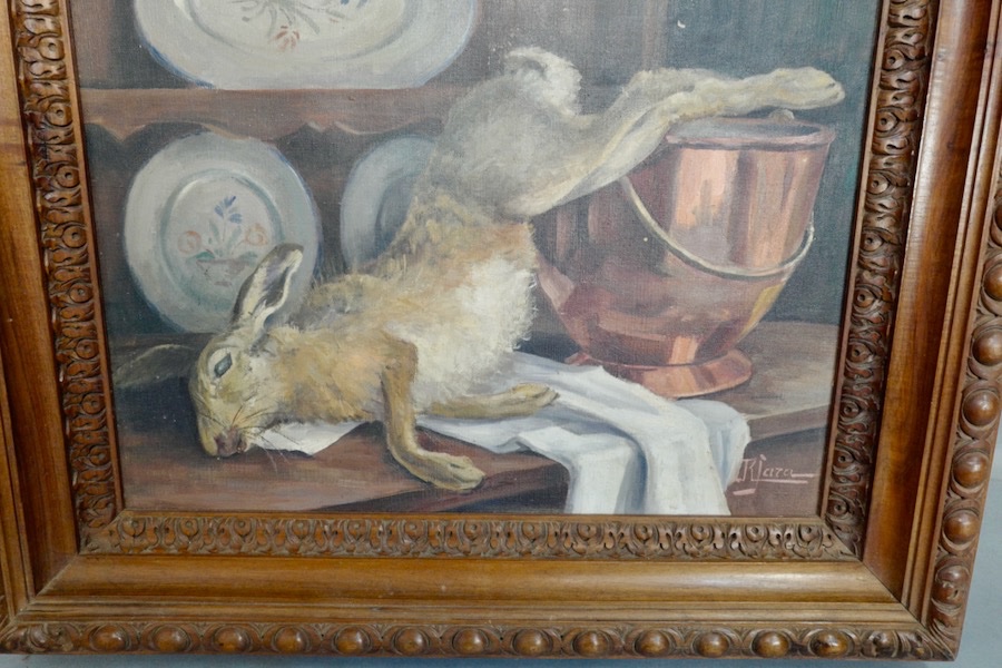 Nature Morte Au Lièvre dans un Cadre Noyer-photo-1