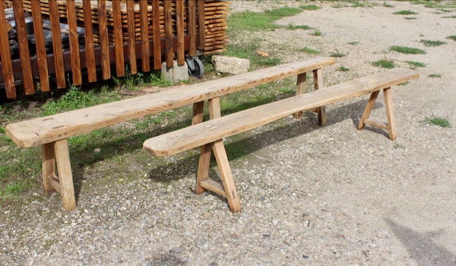 Pair Of Benches (244 Cm Long And 233 Cm Long)-photo-2