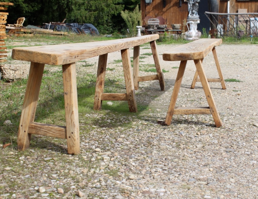 Pair Of Benches (244 Cm Long And 233 Cm Long)-photo-3