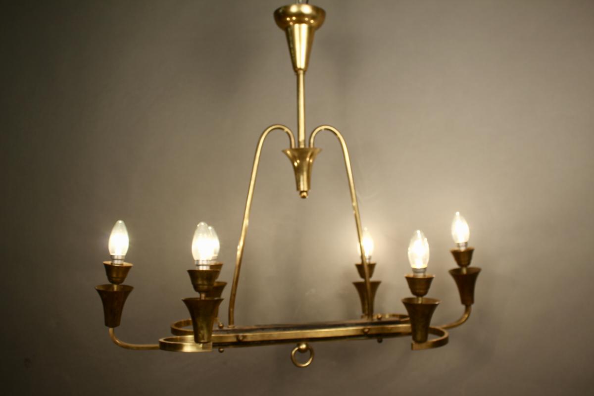 Brass Chandelier Bronze 6 Lights-photo-2