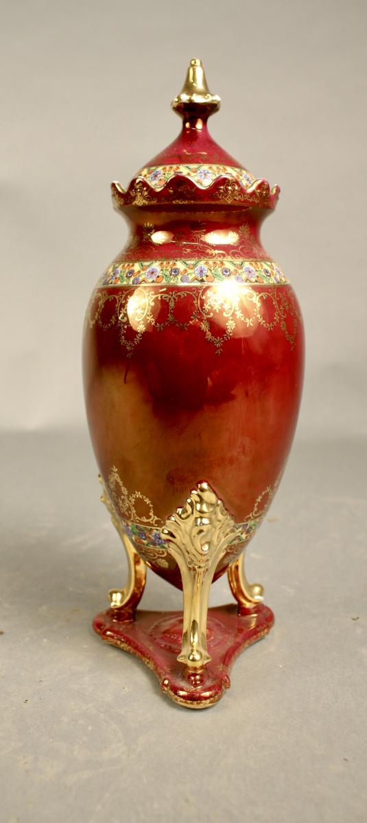 Vase Pied Tripode Porcelaine -photo-2