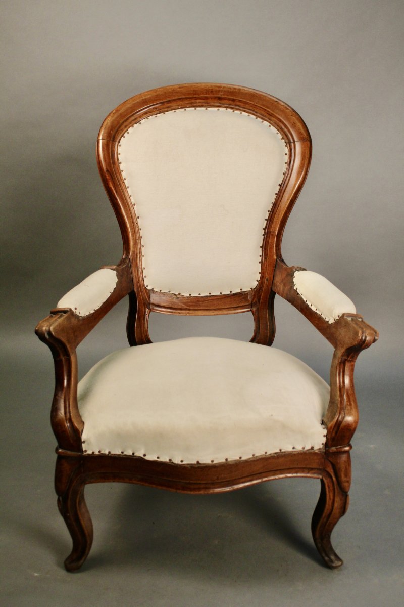 Fauteuil Chauffeuse Louis Philippe 