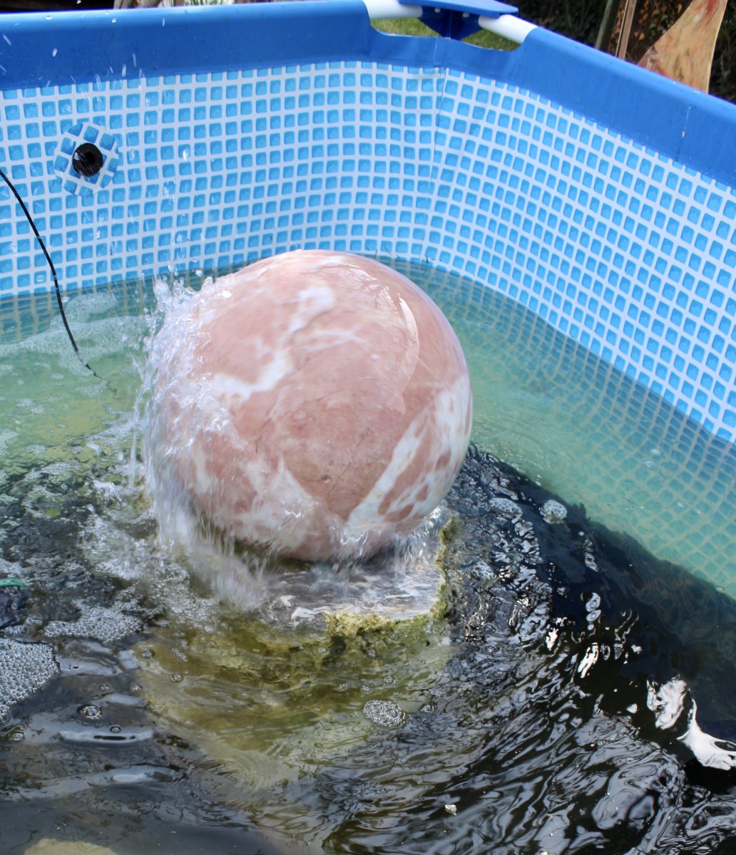 Fontaine Boule En Granit Rose-photo-4