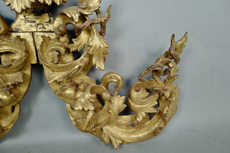 Decorative Element In Golden Wood-photo-1