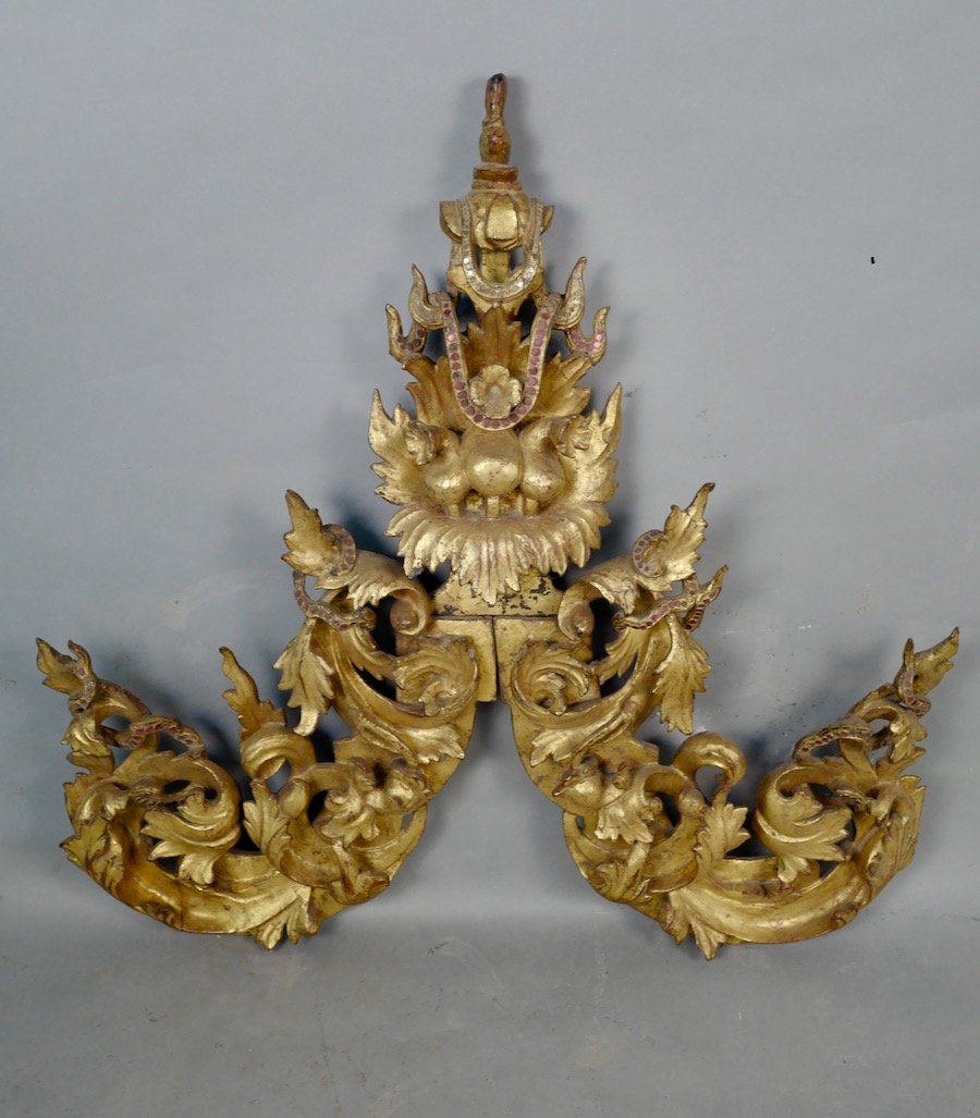 Decorative Element In Golden Wood