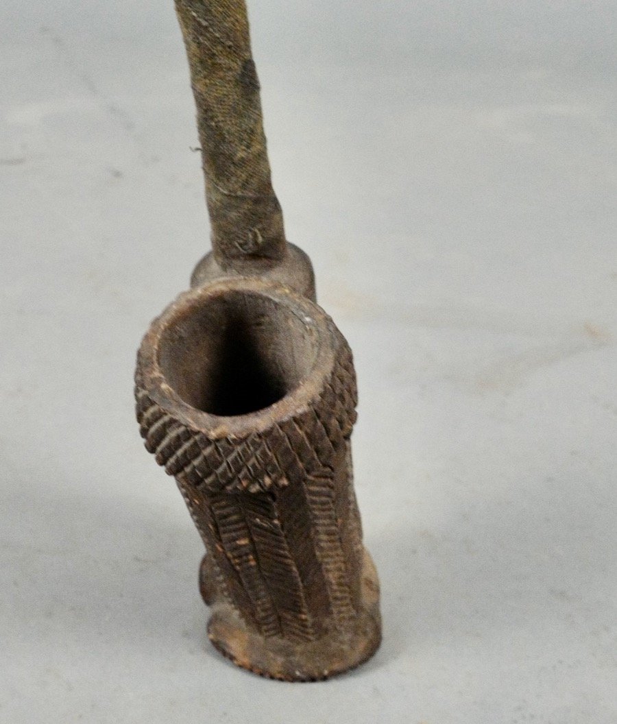 Terracotta Pipe From Cameroon, Bamiléké Tribe-photo-2