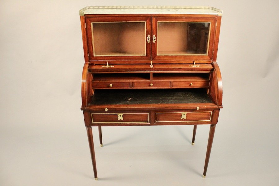 Louis XVI Mahogany Cylinder Desk Early Nineteenth-photo-2