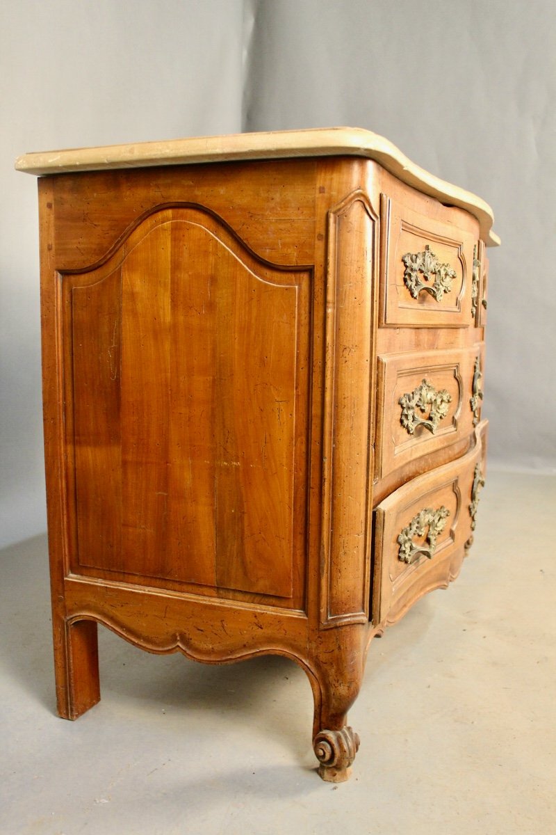 Curved Commode Top Pierre De Bourgogne Louis XV Style-photo-5