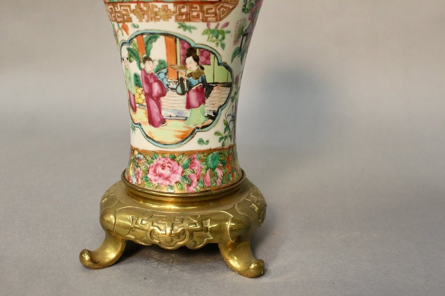 Nineteenth Canton China Porcelain Vase-photo-3