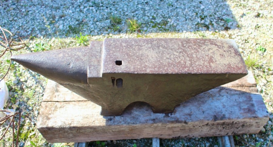 Large Wrought Iron Blacksmith Anvil-photo-4