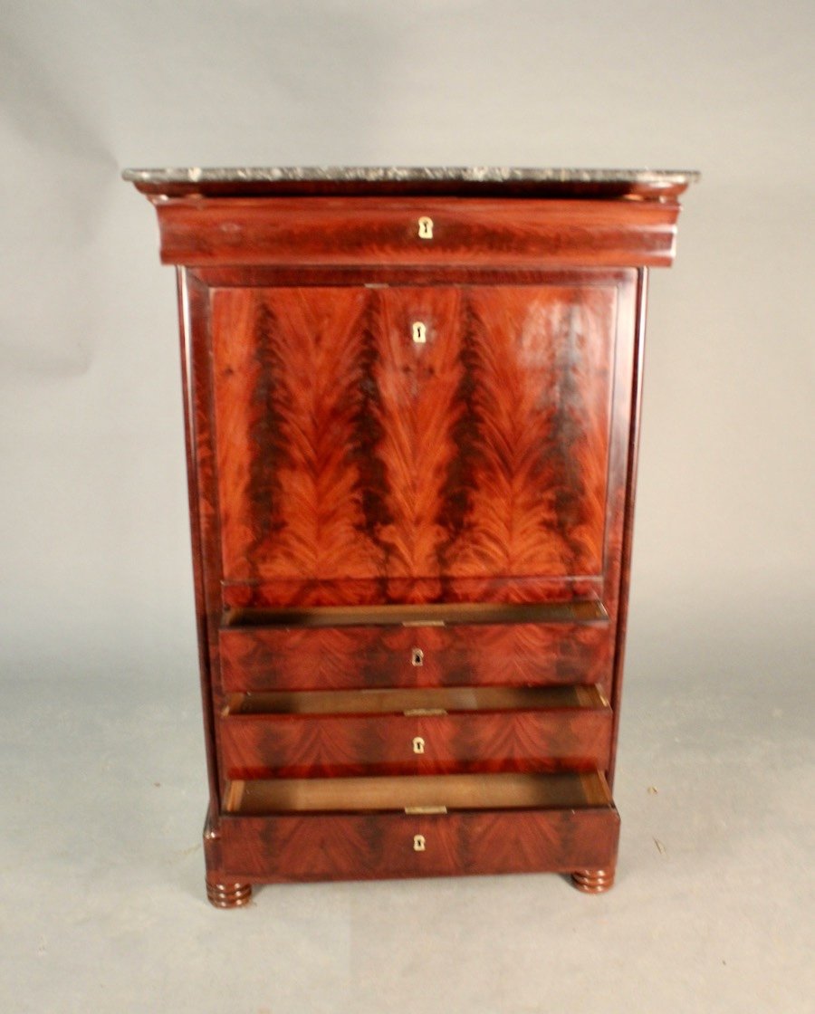 Secretary Period Louis Philippe Mahogany-photo-7