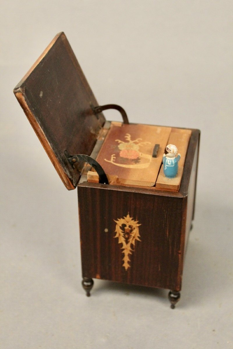 Inlaid Cigarette Dispenser 1900 Japanese Decor-photo-2