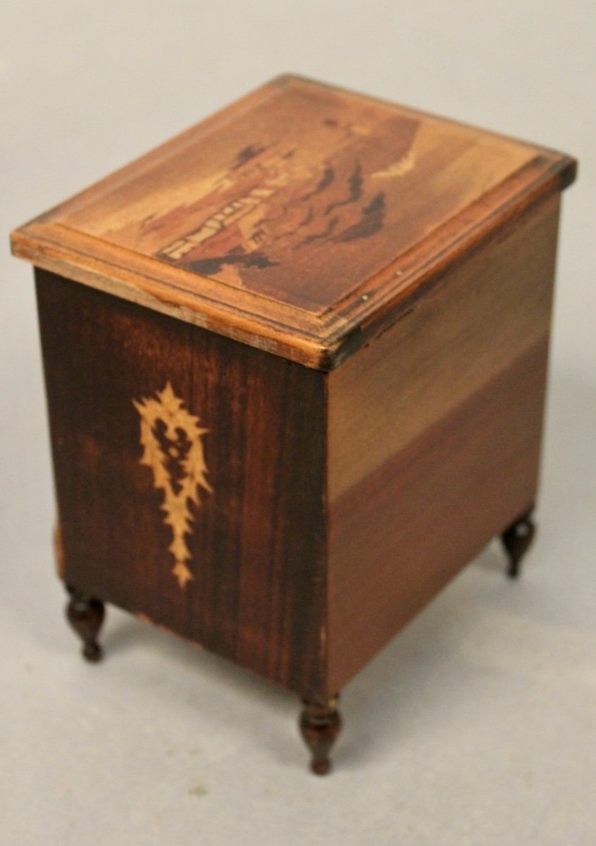 Inlaid Cigarette Dispenser 1900 Japanese Decor-photo-4