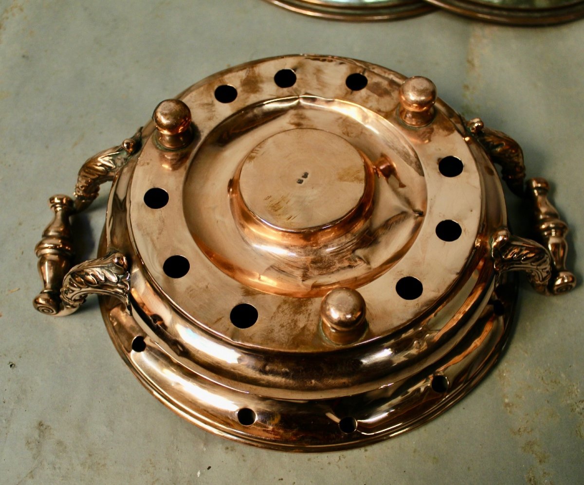 Pair Of Nineteenth Century Copper Dish Warmers-photo-2