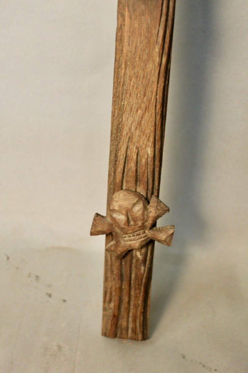 Christ En Bois Sculpté Sur Crucifix Bois -photo-2