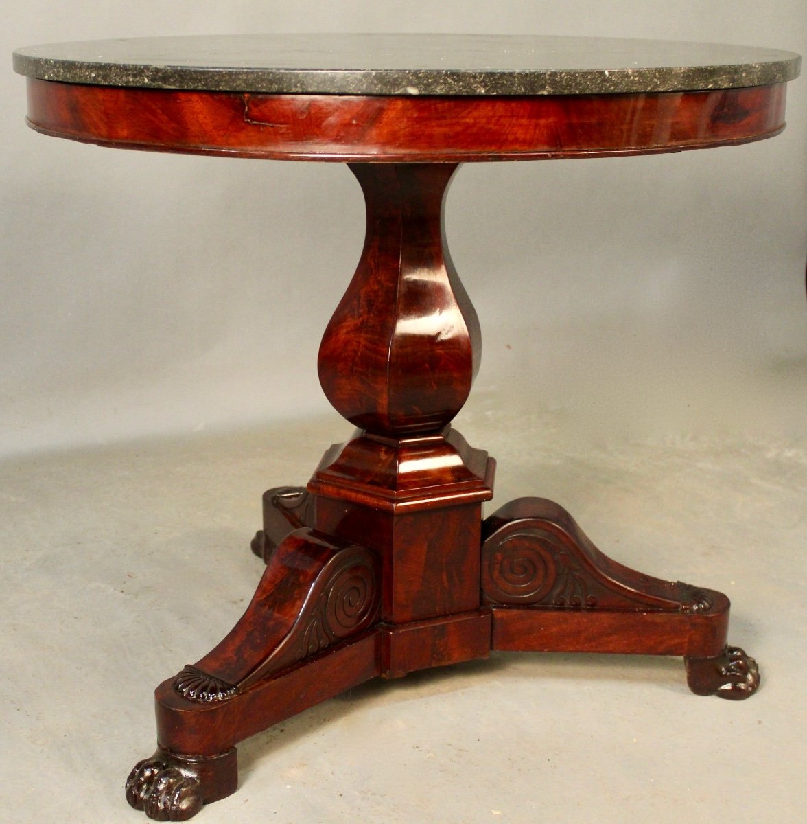 Mahogany Restoration Period Pedestal Table-photo-3