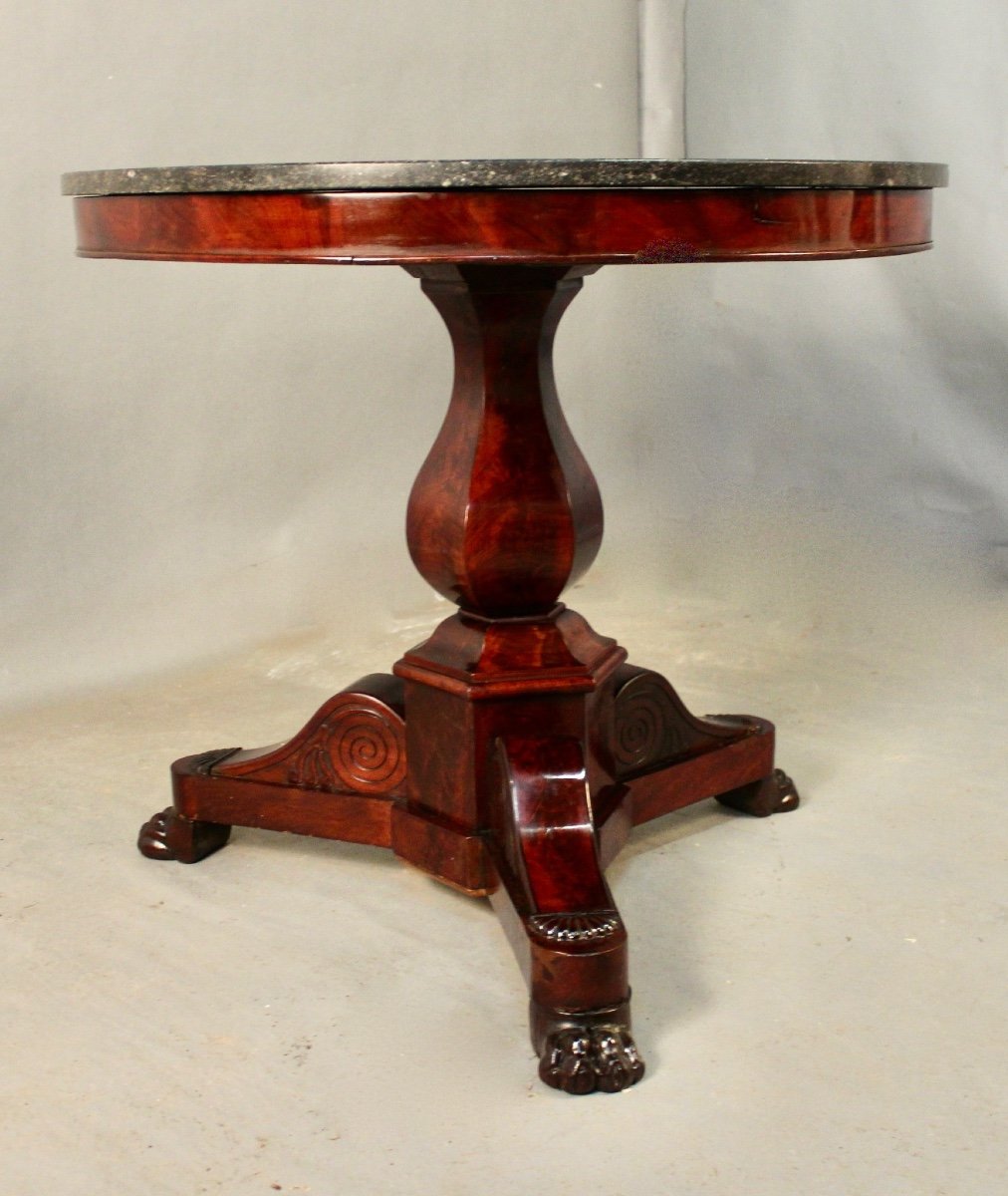 Mahogany Restoration Period Pedestal Table-photo-4