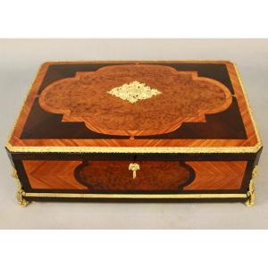 Large Writing Box Inlaid All Faces Napoleon III