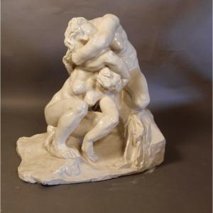 Sculpture De Deux Femmes Par Léon Ernest Drivier 1878-1951