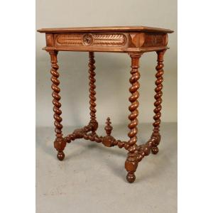 Small Louis XIII Style Table With Turned Legs