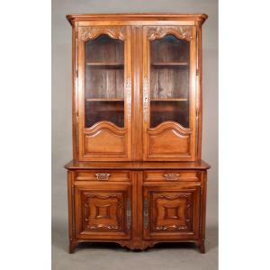 Two Glazed Body Credenza In 18th Century Walnut