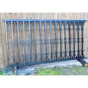 Set Of Solid Wrought Iron Grilles "le Creusot" 21 Meters