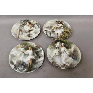 Assiettes en porcelaine collection « Past Memories » par l'artiste néerlandais Willem Haenraets