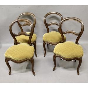 Set Of 4 Louis Philippe Period Chairs 