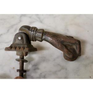 19th Century Cast Iron Door Knocker, Hand Shape 