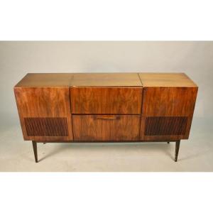 Enfilade Hifi Vintage Schaub Lorenz Avec Ses Deux Enceintes