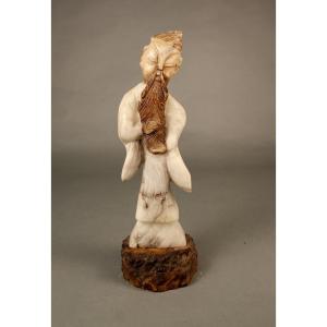 Asian Onyx Sculpture, Height 60 Cm