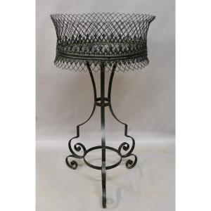 Oval Iron Planter, With Stand