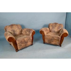 Pair Of Club Chairs