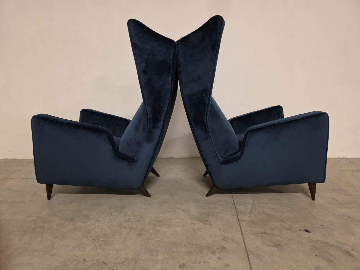 Rare Pair Of Armchairs By Mario Oreglia-photo-7