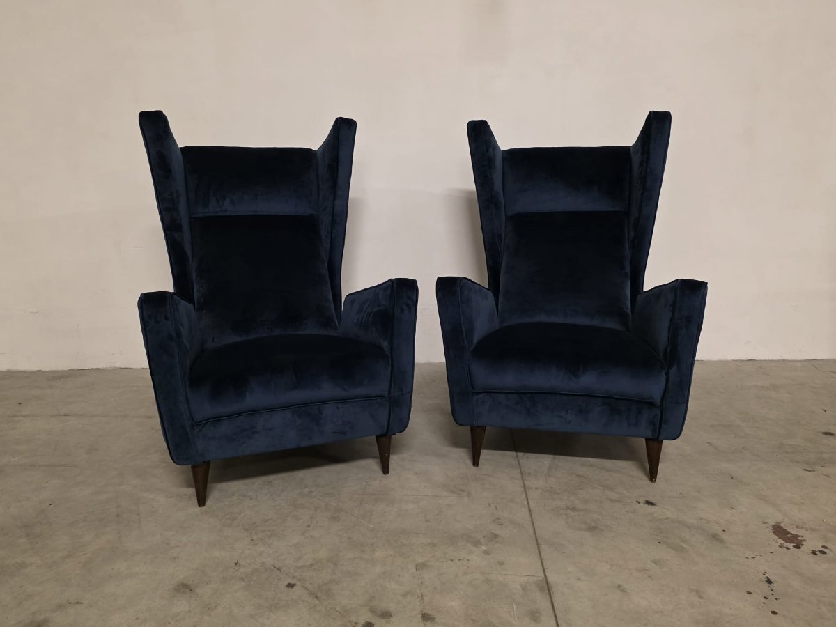 Rare Pair Of Armchairs By Mario Oreglia-photo-8