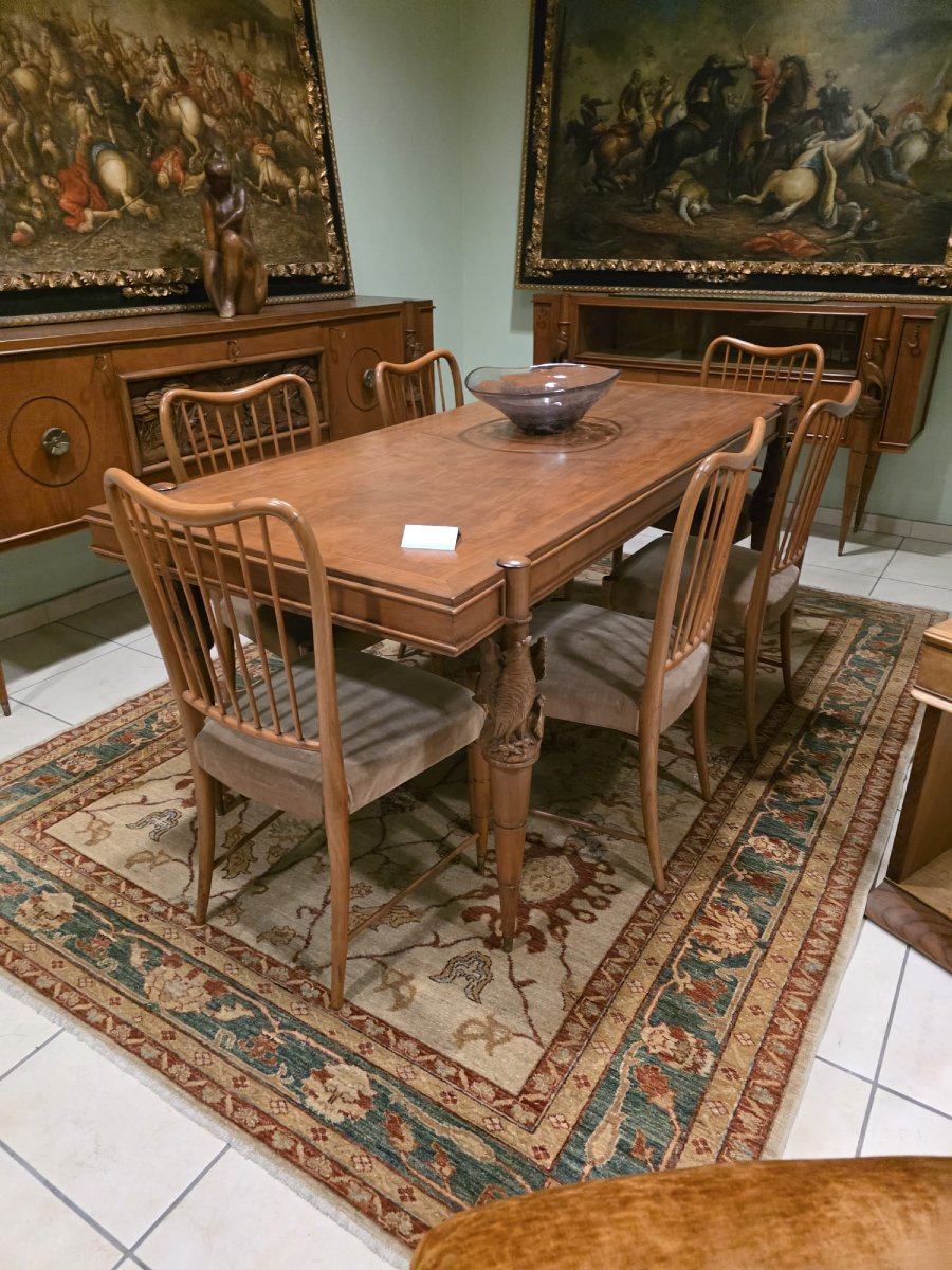 Table And Chairs By Pierluigi Colli For Framar, 1950s-photo-4