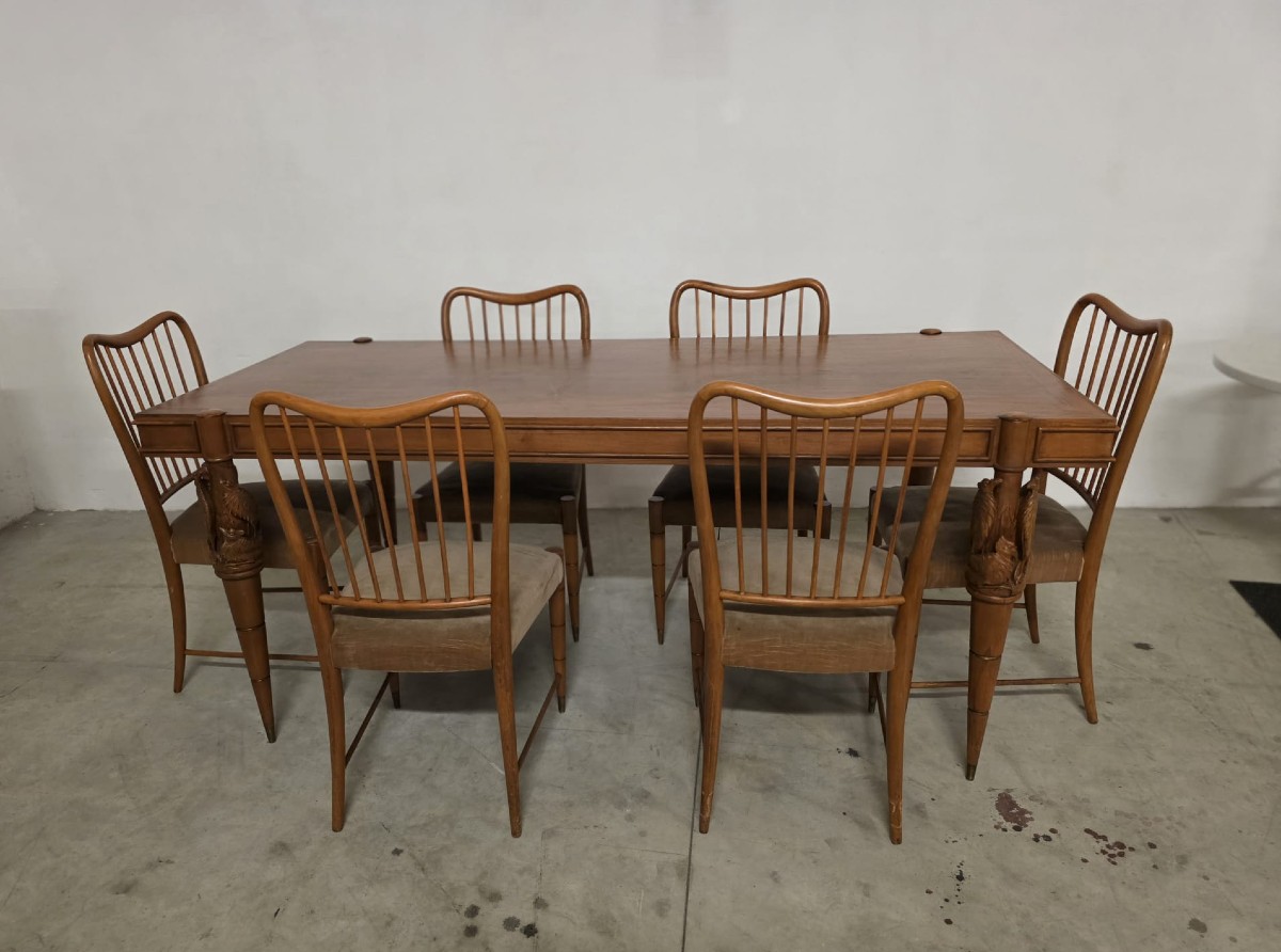 Table And Chairs By Pierluigi Colli For Framar, 1950s