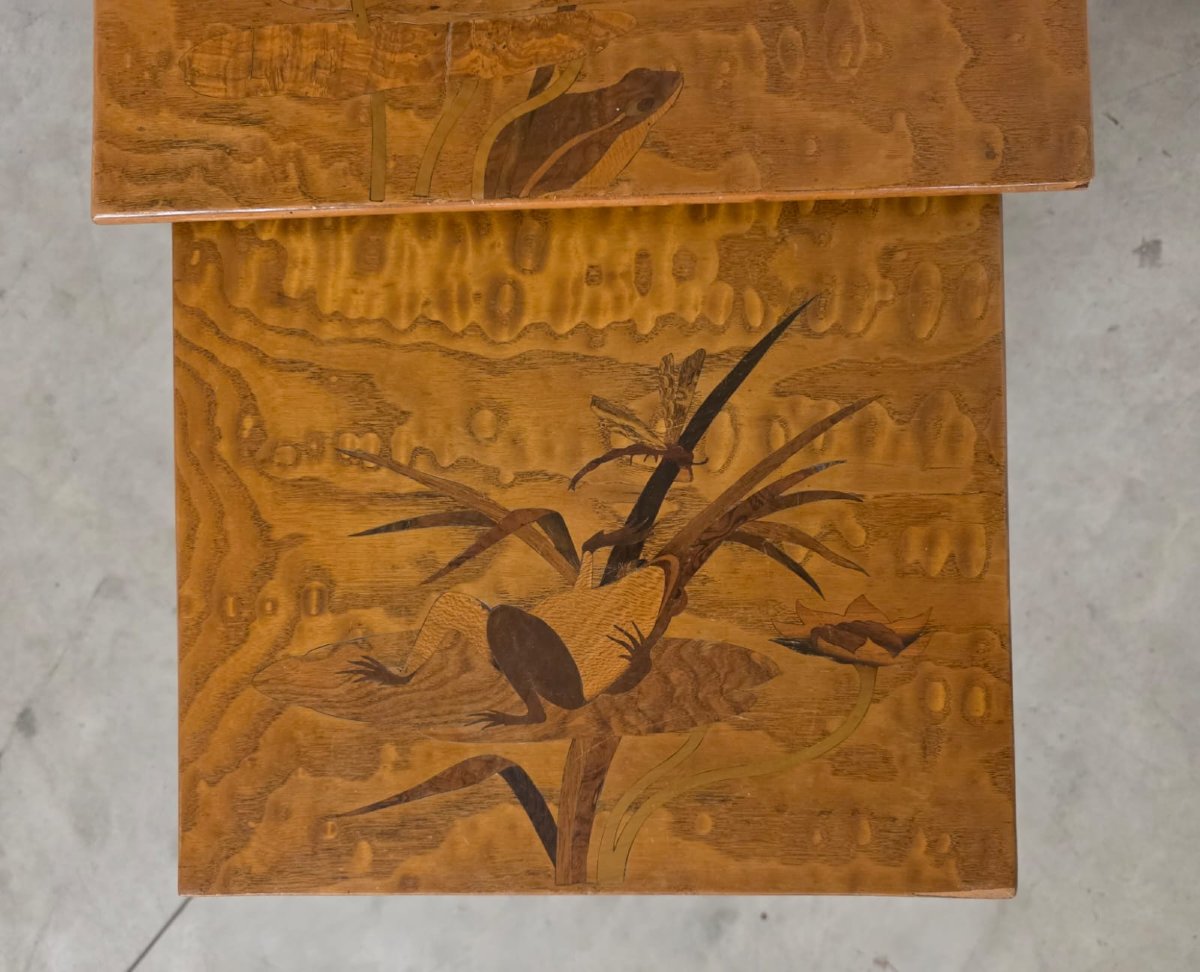 Tables gigognes attribuées à Emille Gallè-photo-3