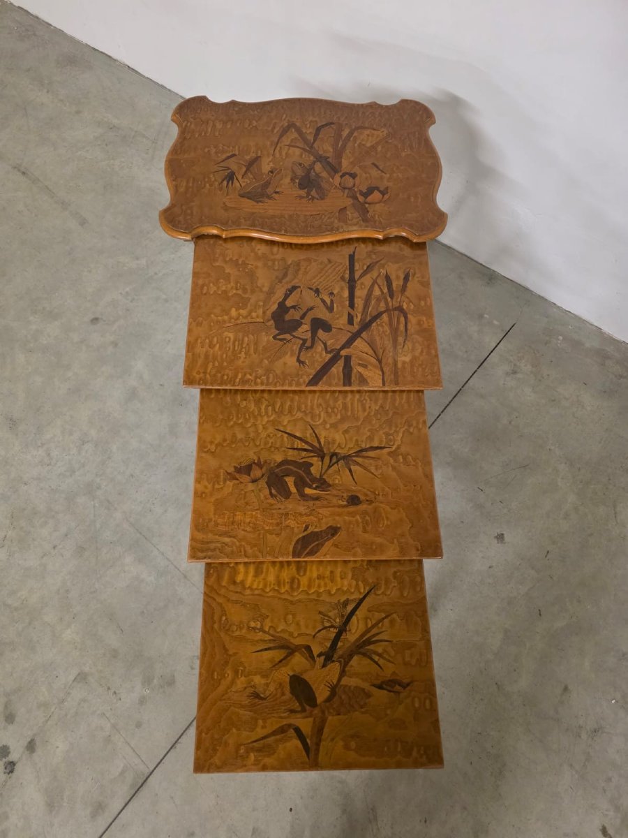 Tables gigognes attribuées à Emille Gallè-photo-7