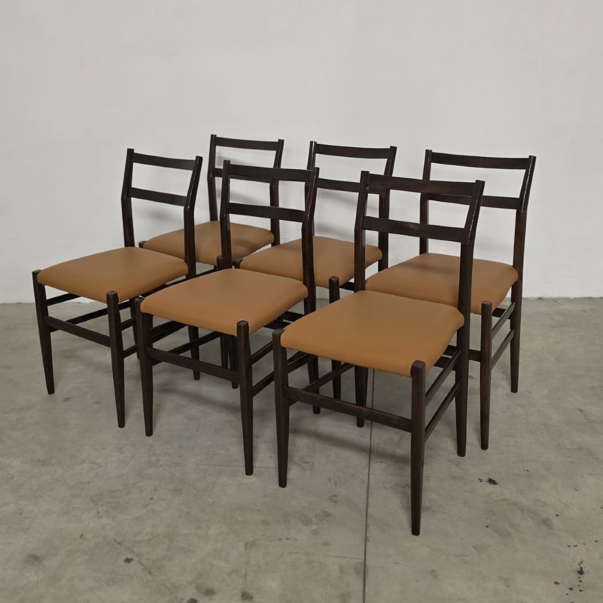 Six Leggera Chairs By Gio Ponti For Cassina