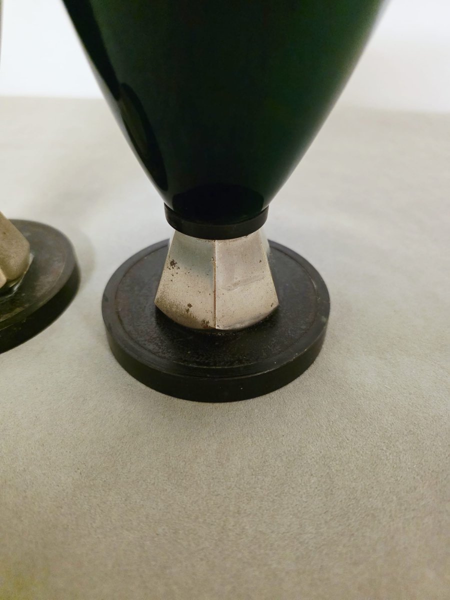 Paire de vases Déco dans le goût de Paul Milet-photo-2