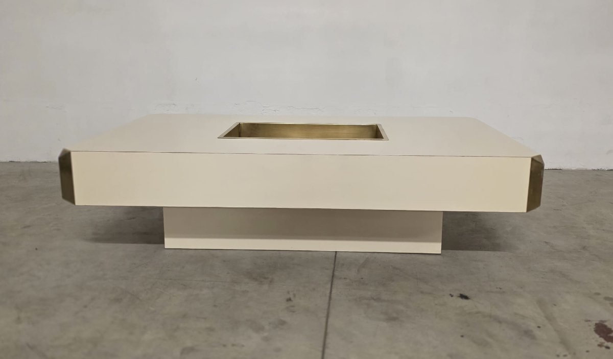 Table basse de la série Alveo Willy Rizzo.-photo-3