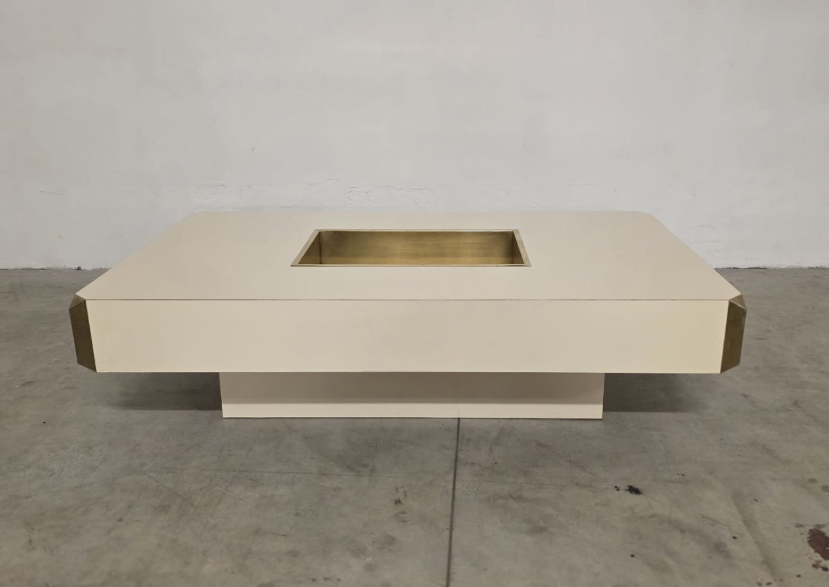 Table basse de la série Alveo Willy Rizzo.-photo-1