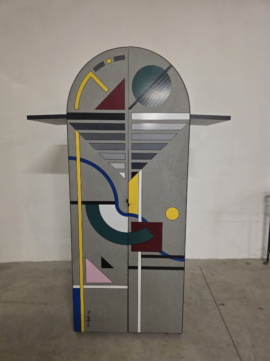 Postmodern Chest Of Drawers By Eugenio Pinuer In The Memphis Style-photo-2