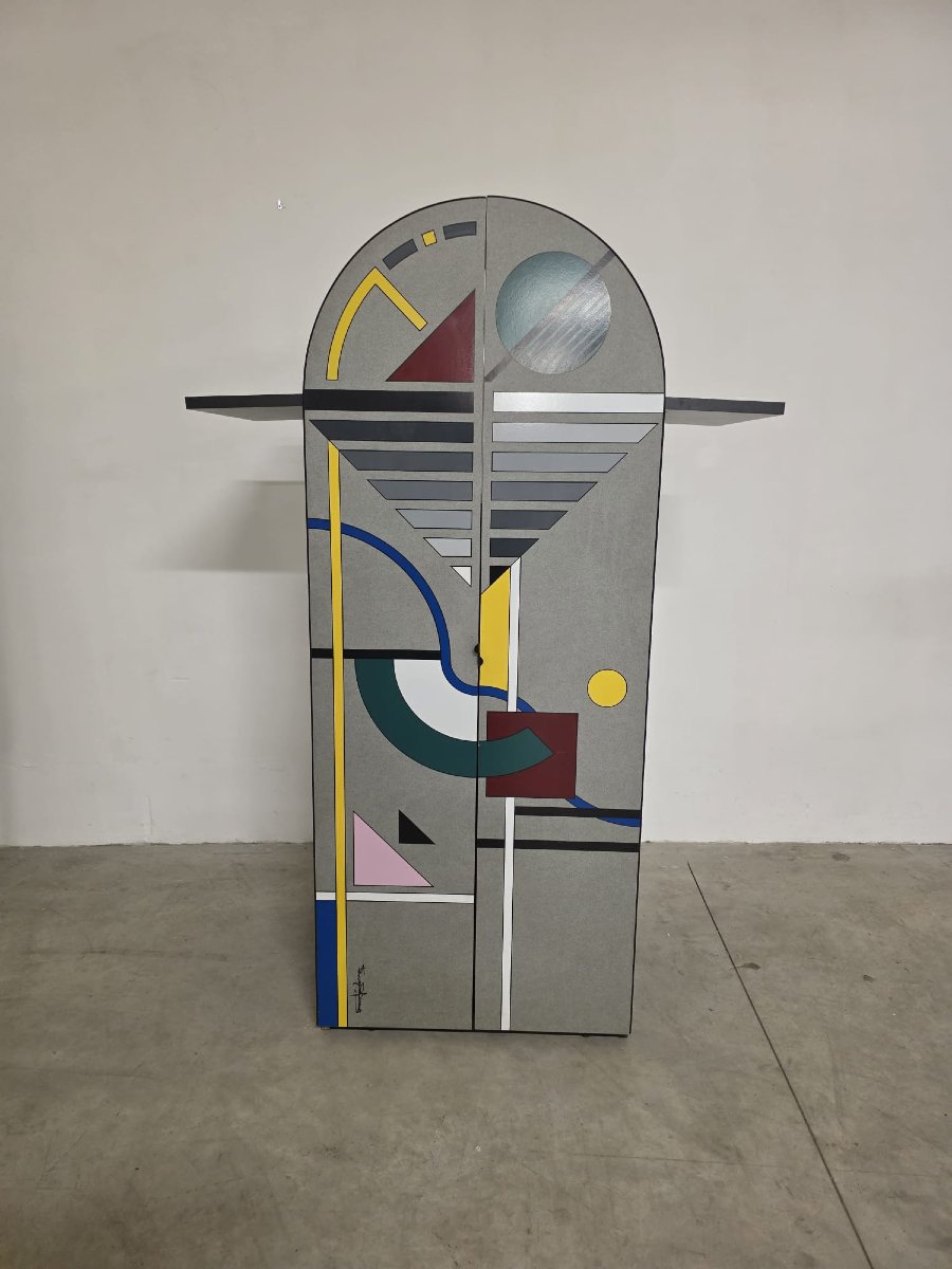 Postmodern Chest Of Drawers By Eugenio Pinuer In The Memphis Style-photo-3