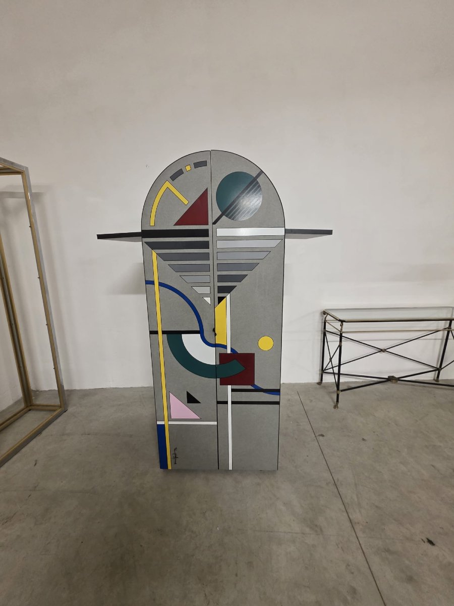 Postmodern Chest Of Drawers By Eugenio Pinuer In The Memphis Style-photo-4