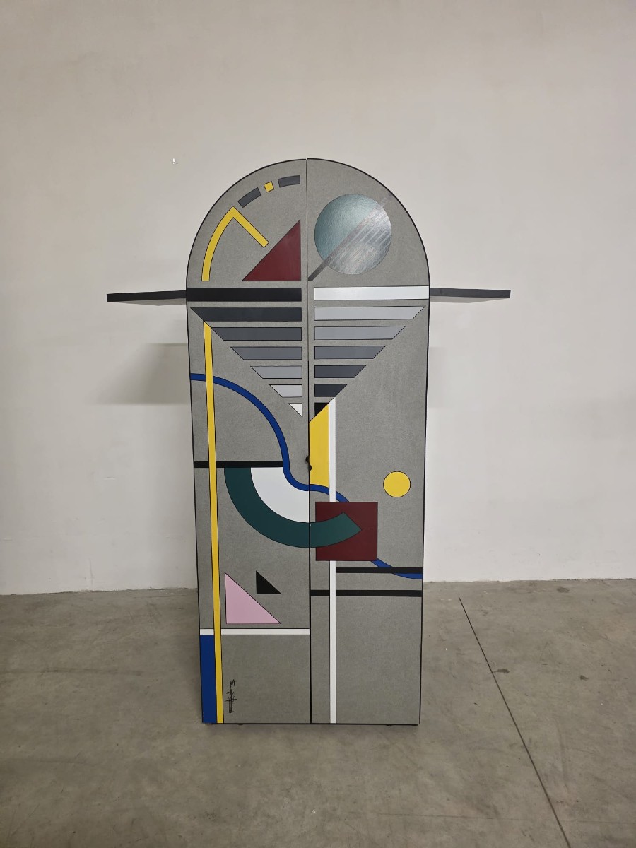 Postmodern Chest Of Drawers By Eugenio Pinuer In The Memphis Style