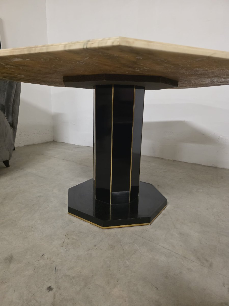 Table octogonale en marbre.-photo-4